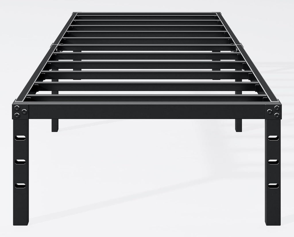 Hafenpo 14 Inch Twin Bed Frame, Under Bed Storage, Black
