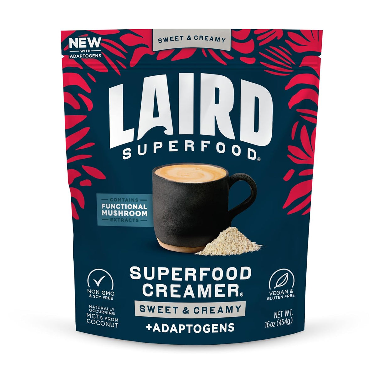 Laird Superfood Non-Dairy Coconut Powder Creamer - Sweet & Creamy +