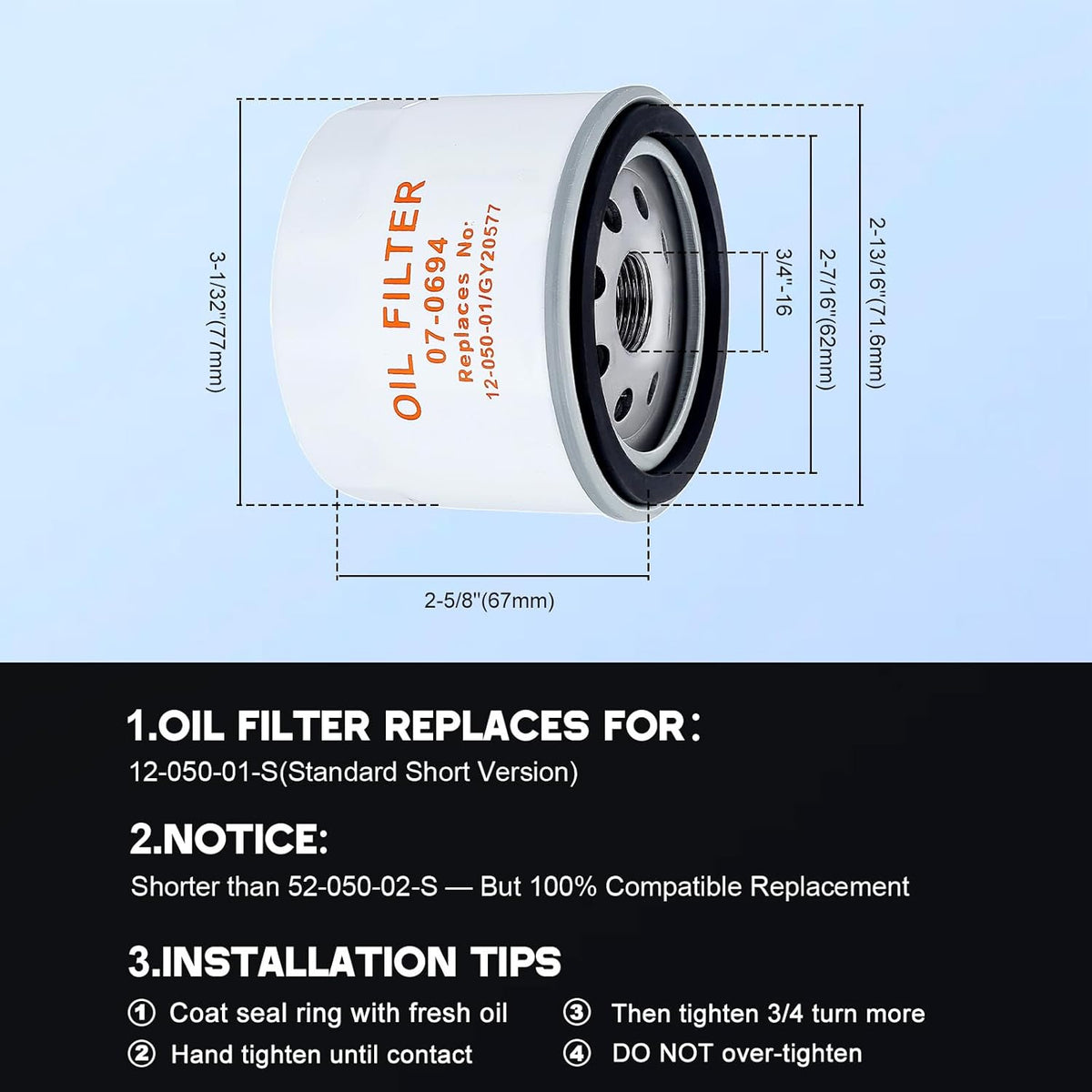 7000 Maintenance Kit 32 083 09-S Air Filter for Kohler 32 883 09-S1 KT715