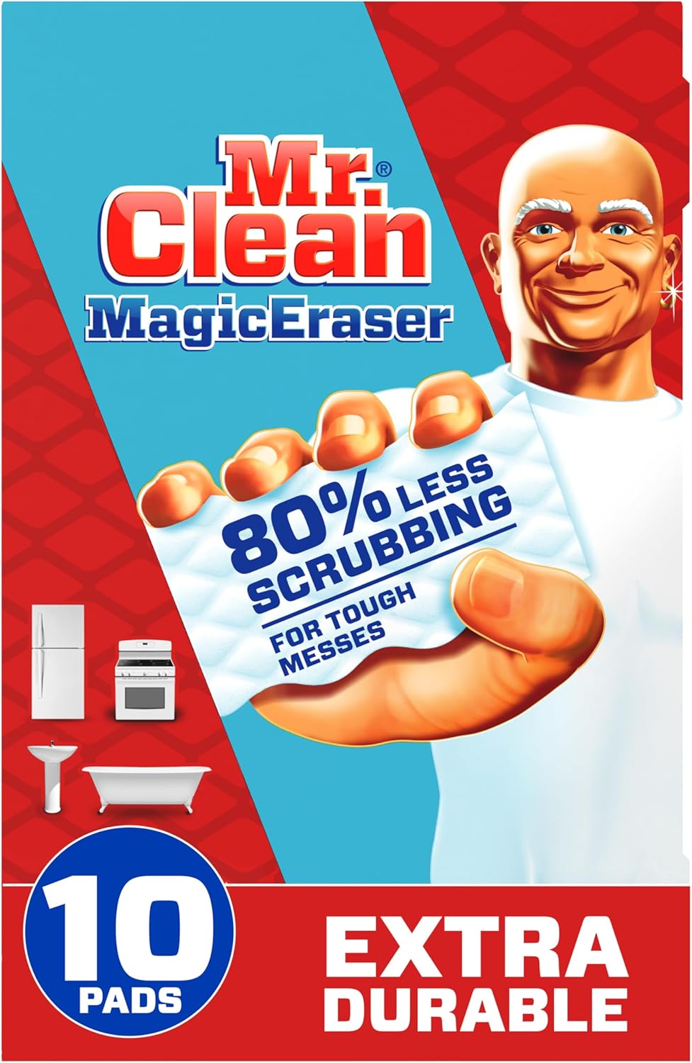 Mr. Clean Magic Eraser Sponge, All Purpose Cleaner, Cleaning Scrubber, Wall