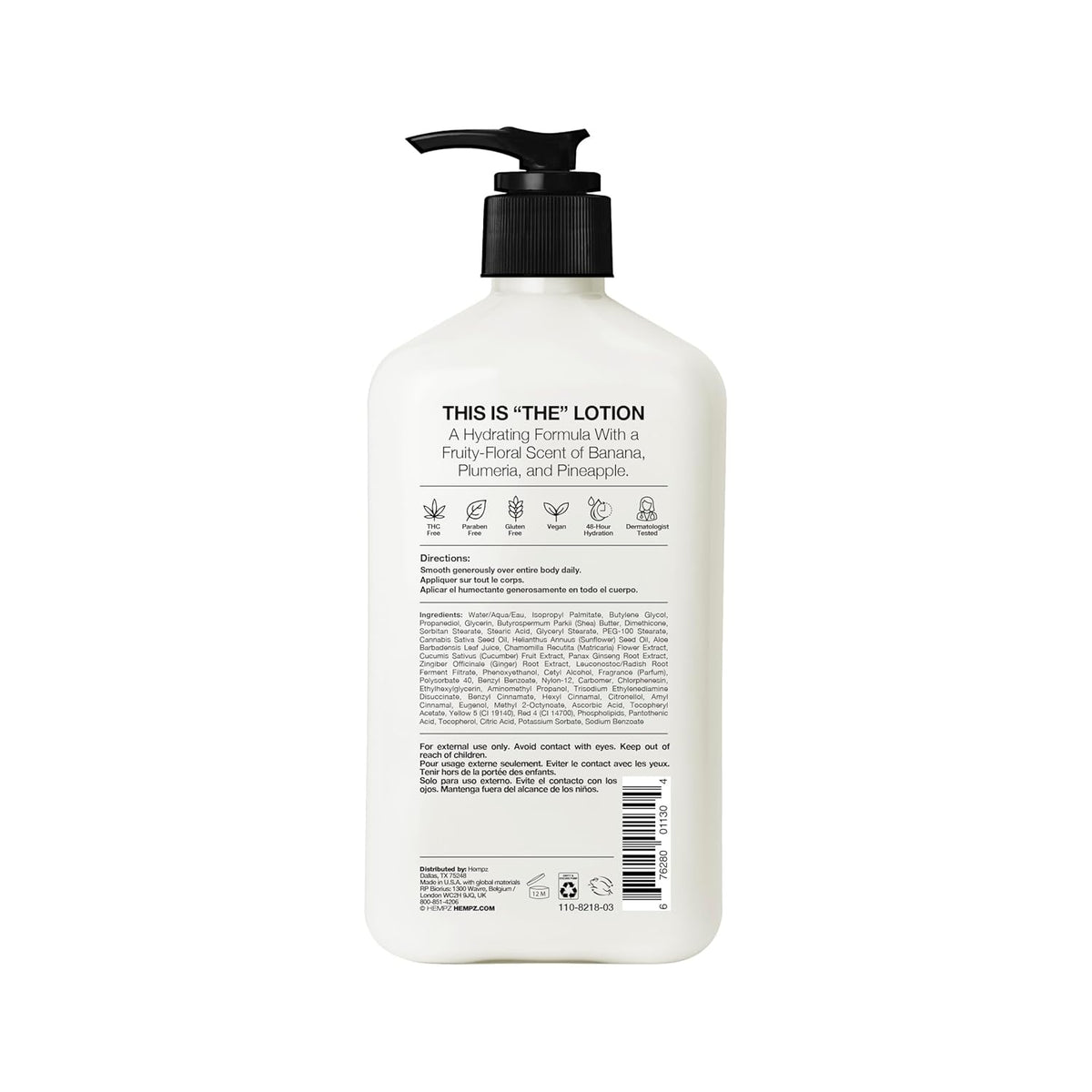 Hempz Original, Natural Hemp Seed Oil Body Moisturizer with Shea Butter and
