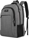 MATEIN Travel Laptop Backpack, 15.6 Inch College School Computer Bag, Grey