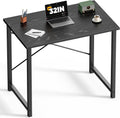 DUMOS 31.5 Inch Small Computer Desk, Home Office Desks for Bedroom, Black