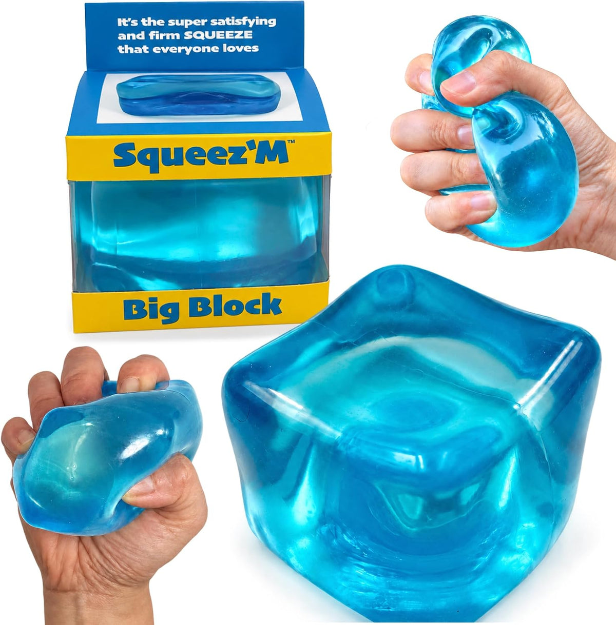 Original BigBlok Premium Stress Cube, Squishy Fidget Toy, Kids & Adults