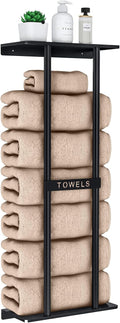 Towel Racks for Bathroom, Bathroom Towel Storage Wall Mounted 30 inch with Shelf Can