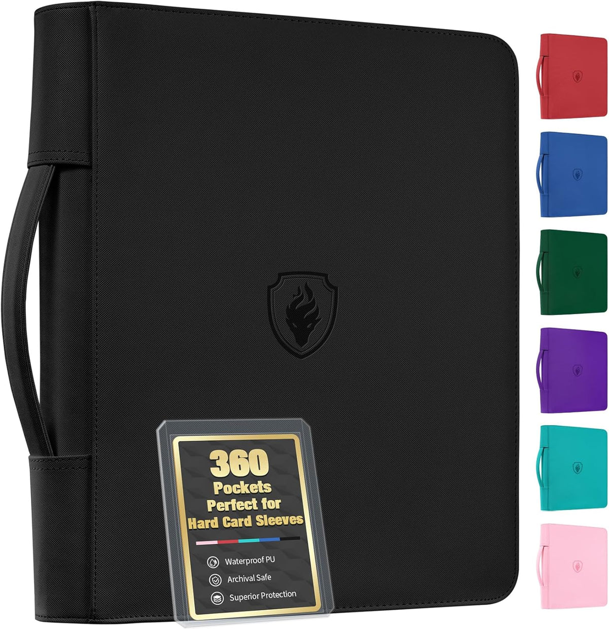 Top Load Binder Holds 360 Cards, Portable Card Binder with Handle