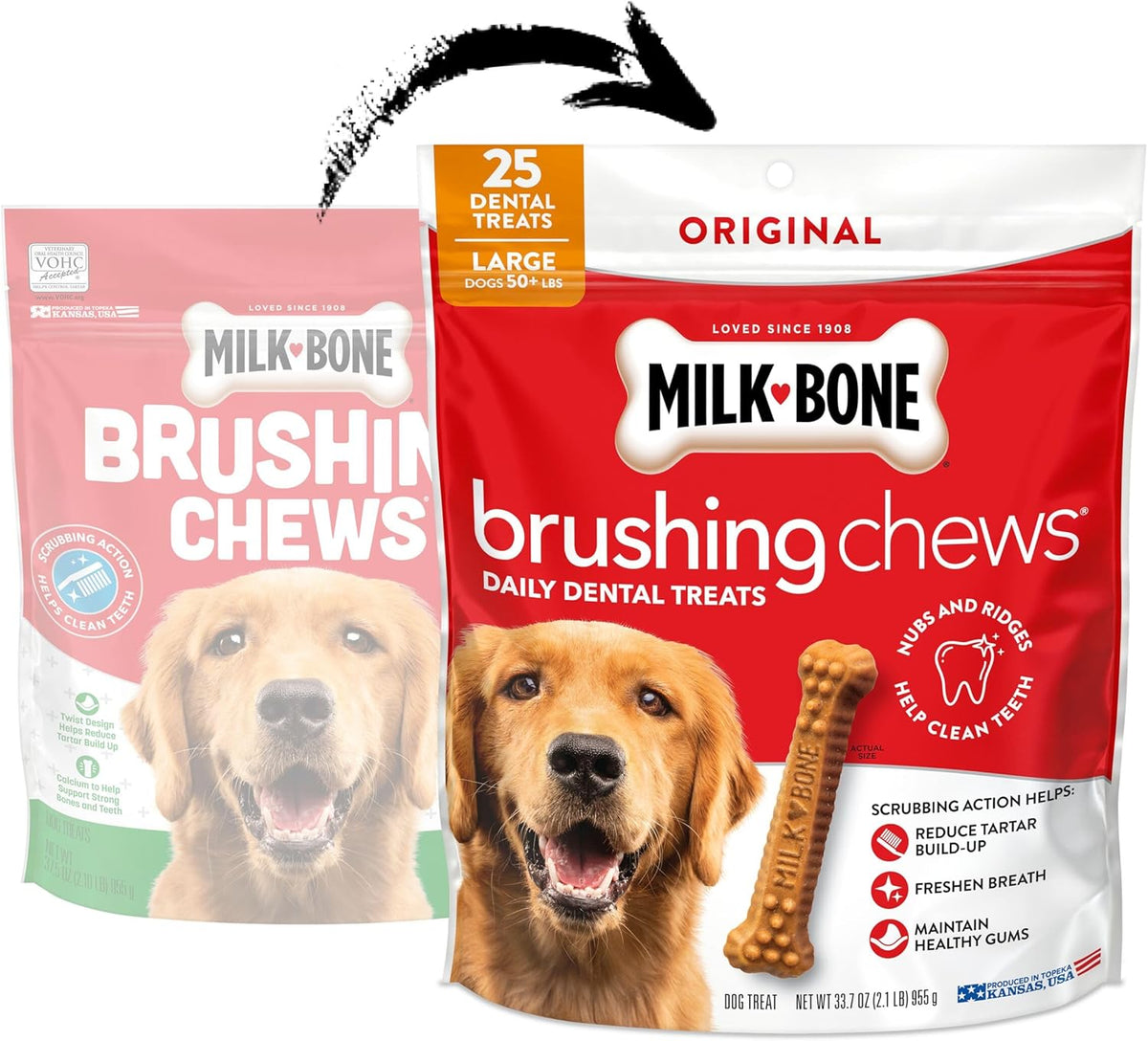 Milk-Bone Brushing Chews Original Chicken Flavor Daily Dental Dog Treats