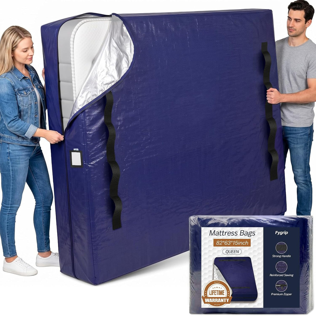 Extra Heavy Duty Mattress Bags Bed Cover for Moving & Storage, Queen - heavy duty mattress bags for moving and storage
