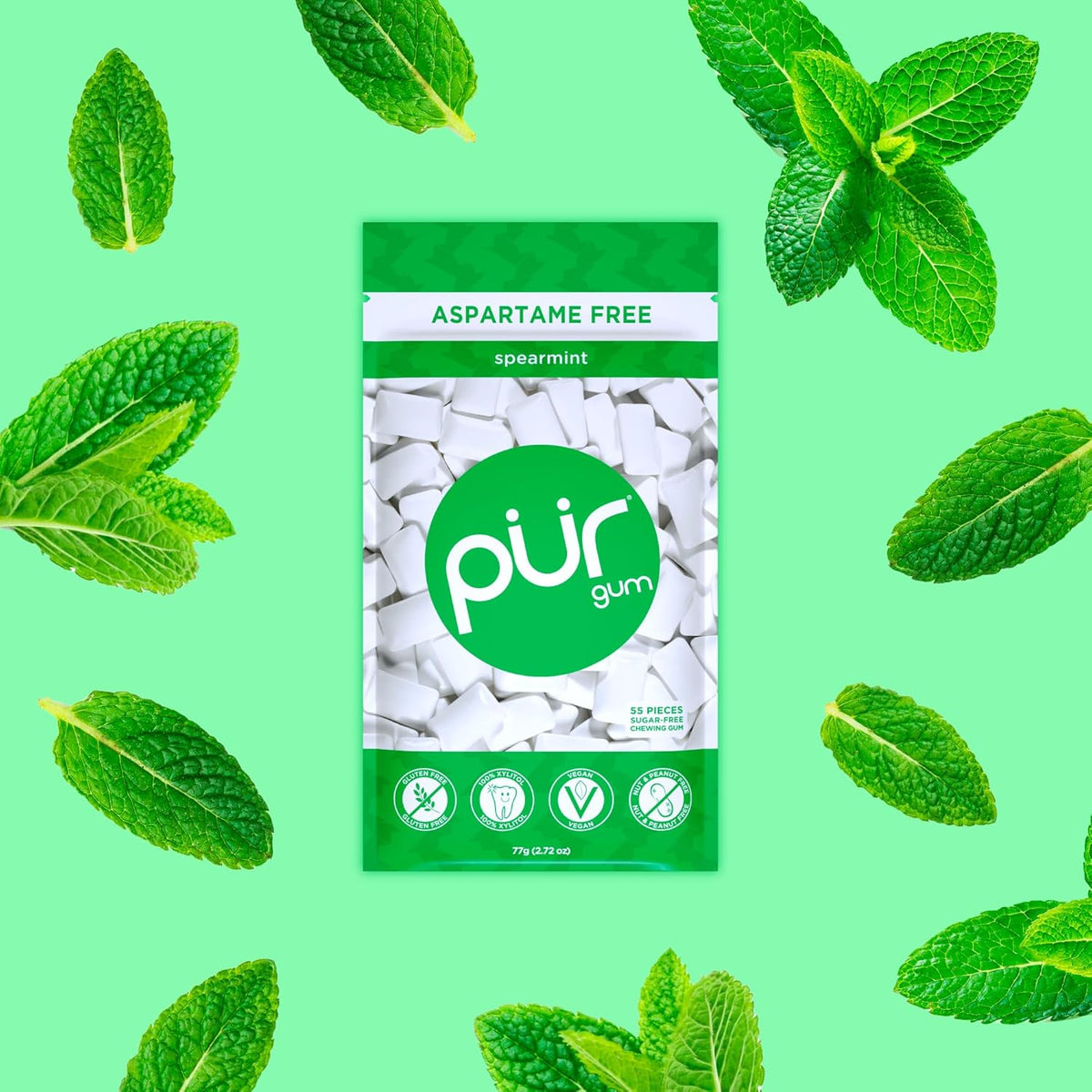 PUR Gum Aspartame Free Chewing Gum