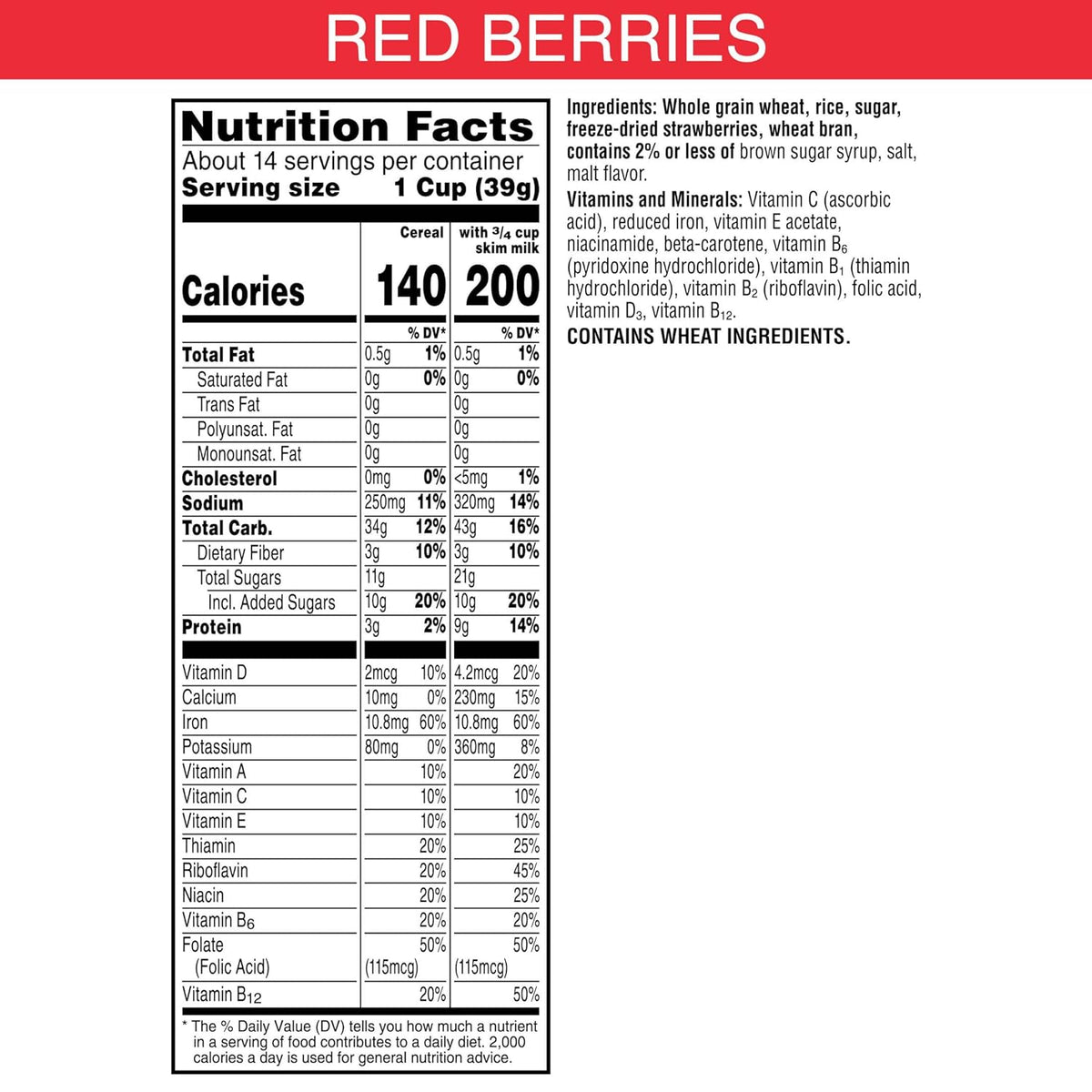 Kellogg's Special K Red Berries Breakfast Cereal, Good Source of Fiber, Giant