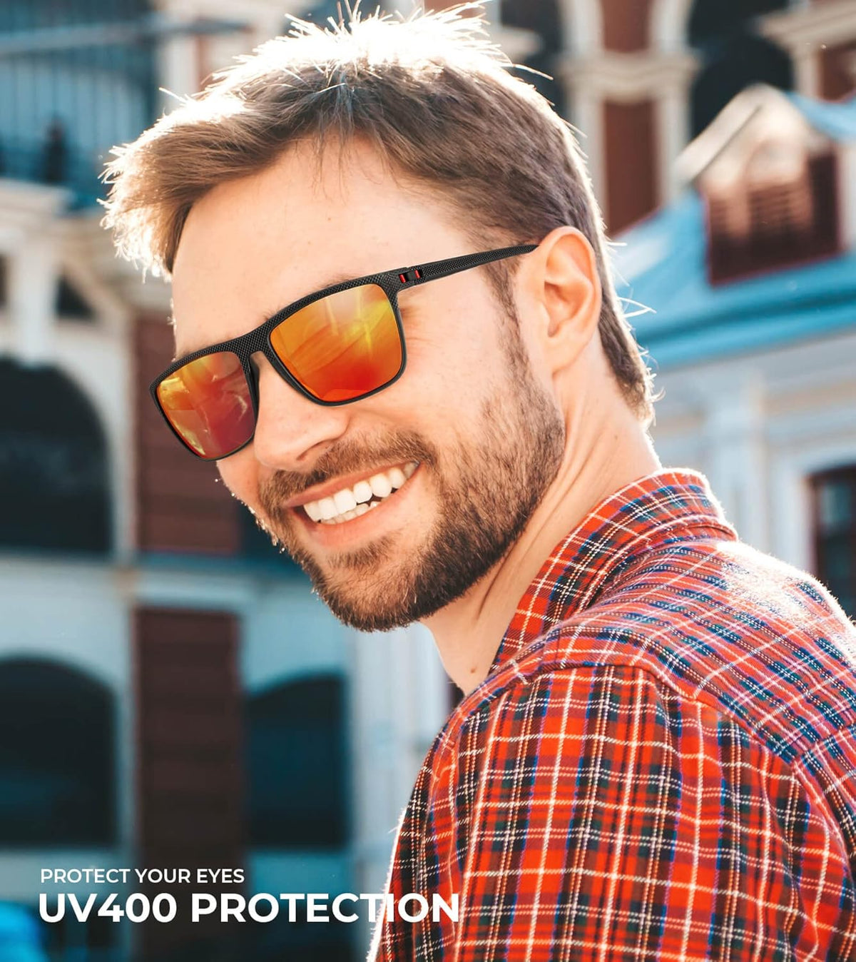 KALIYADI Polarized Sunglasses for Men, Lightweight Sun Glasses with UV