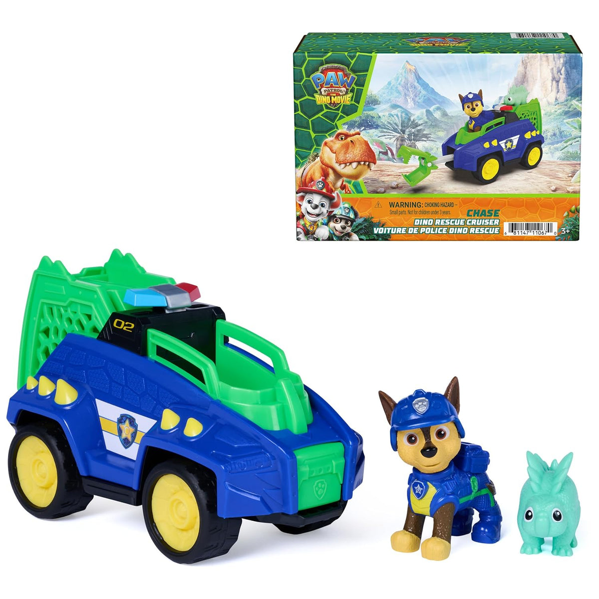 PAW Patrol The Dino Movie Chase Dino Rescue Cruiser Toy Car Vehicle