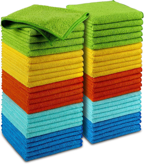AIDEA Microfiber Cleaning Cloth, 50PK, Microfiber Towels for Cars, Premium