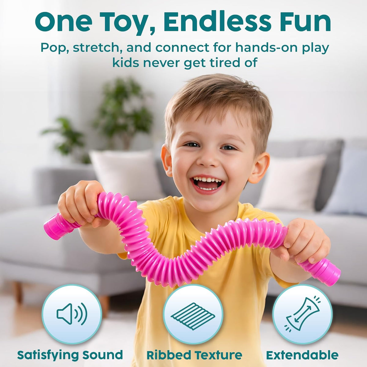 BUNMO Pop Tubes - Sensory Toys - Fidget Toys - Imaginative Play & Stimulating