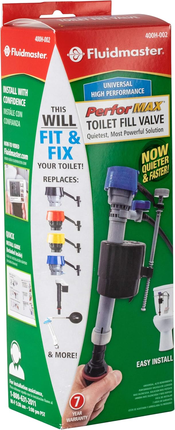 Fluidmaster 400H-002 Performax Universal Toilet Fill Valve High Performance