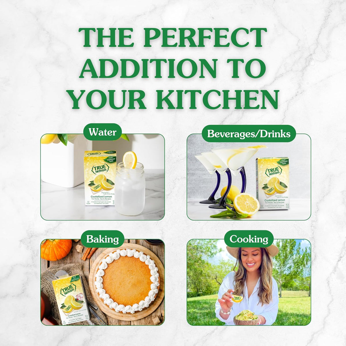 True Lemon 100ct (Pack of 1) - Water Enhancer - Bulk Dispenser - 0 Calorie