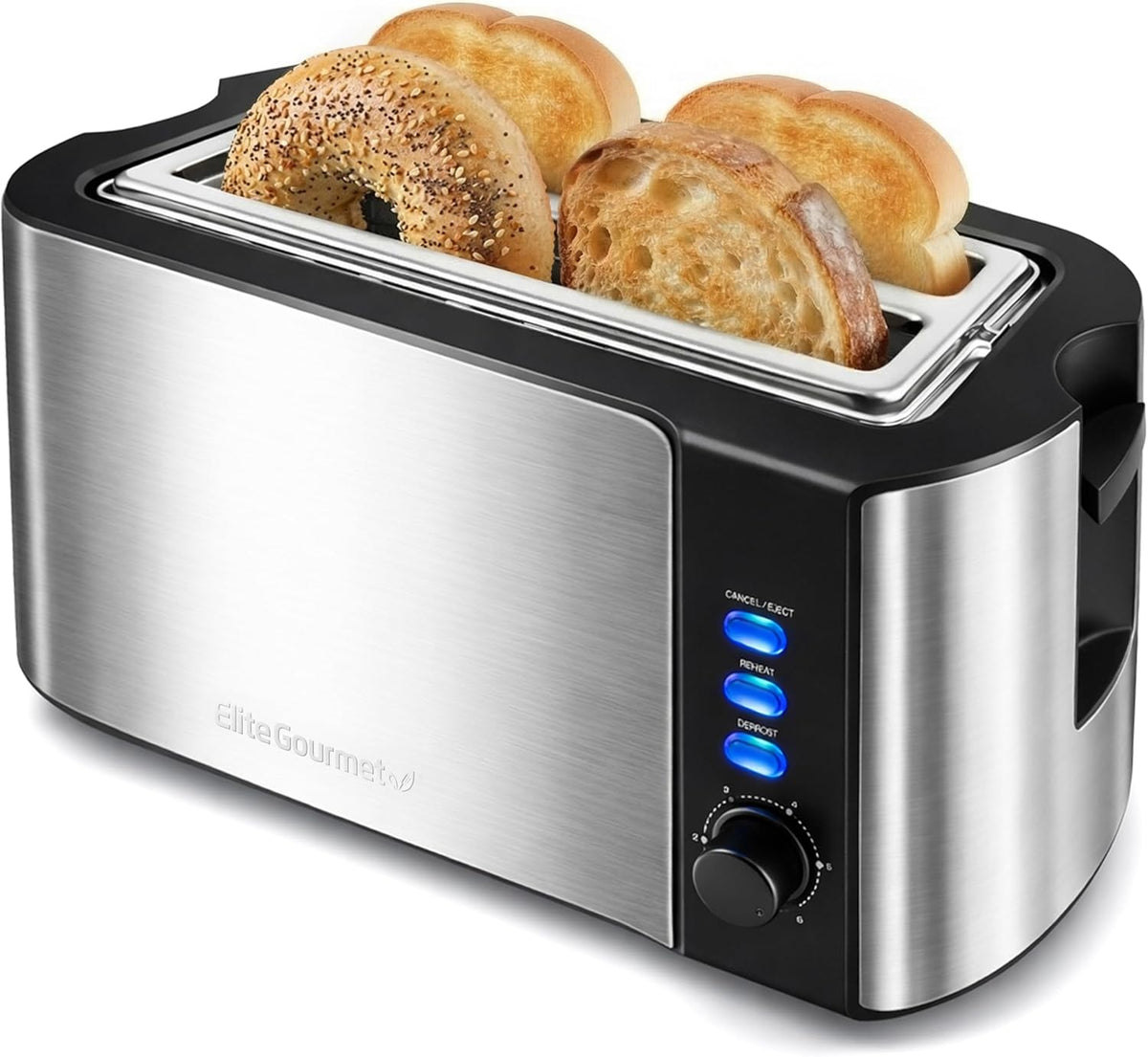 Elite Gourmet ECT-3100 4-Slice Long Slot Toaster