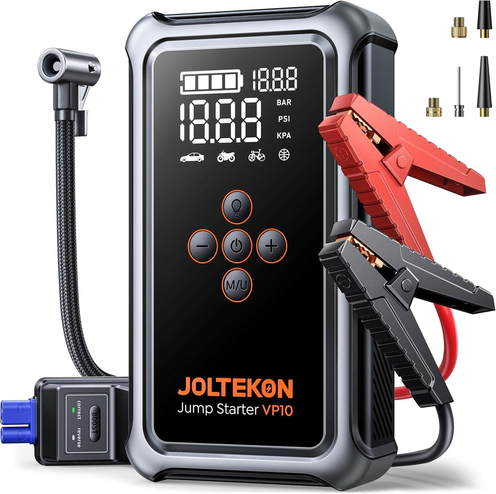 Car Battery Jump Starter with Air Compressor 6000A 150PSI - portable car jump starter air compressor