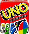 Mattel Games UNO Card Game in Travel & Storage Tin for Kid, Adult & Family