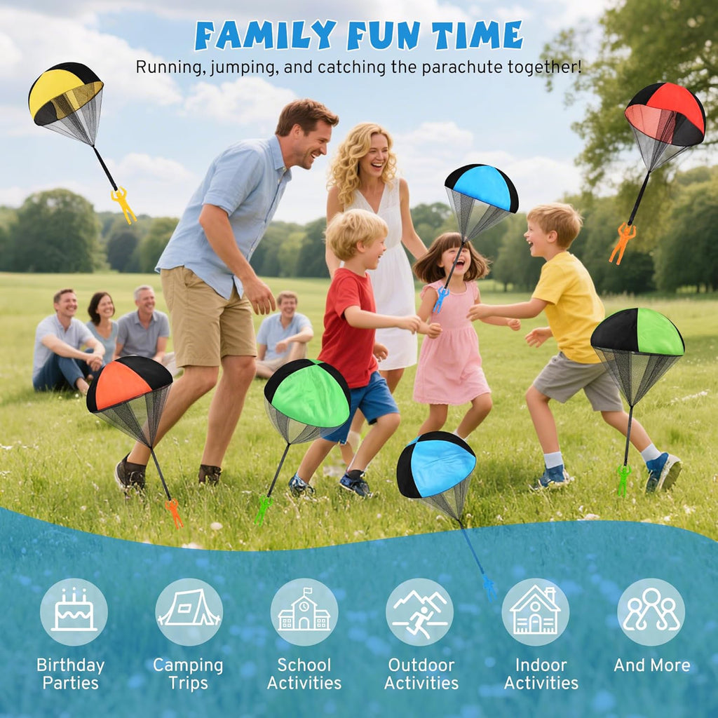 Parachute Toy for Kids, Outdoor Toys Flying Parachute Men, Inside & Outside