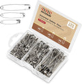 XKDOUS Safety Pins - 150 Pcs Assorted Sizes Silver Pins Bulk - Small & Large