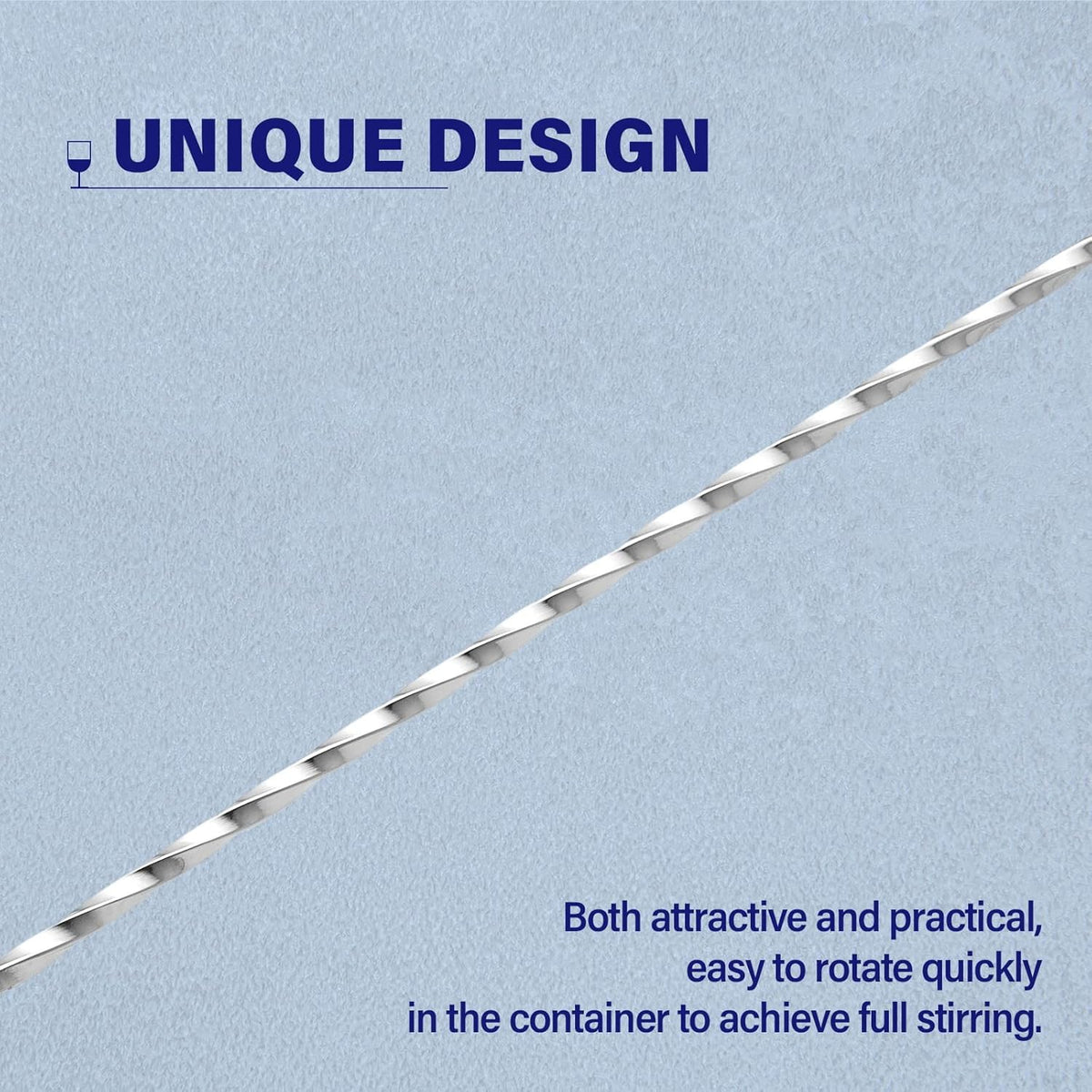 Briout Bar Spoon Cocktail Mixing Stirrers for Drink, Stainless Steel 12