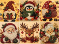 6 Pack Christmas Diamond Painting Kit, Pearl Diamond Art Kits for Adults