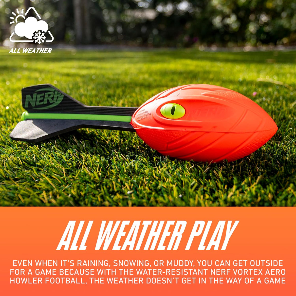 Nerf Vortex Aero Howler Foam Ball, Classic Long-Distance Football