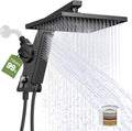 JDO 12-Inch Filtered Rain Shower Head with Handheld Spray Combo Matte Black