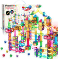 PicassoTiles 200 PCS Picasso Tiles Marble Run LED Race Track Set Ages 3+