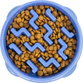 Outward Hound Fun Feeder Slo Bowl Dog Slow Feeder, Notch, Blue, 8.8" - outward hound fun feeder slo bowl medium