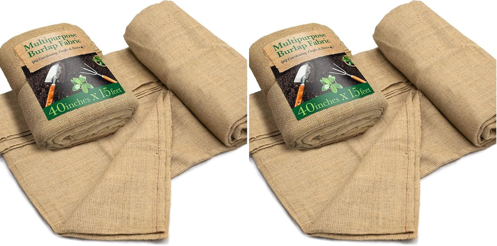 Burloptuous 40" x15 Feet Gardening Burlap Roll - Multipurpose Natural Burlap Fabric